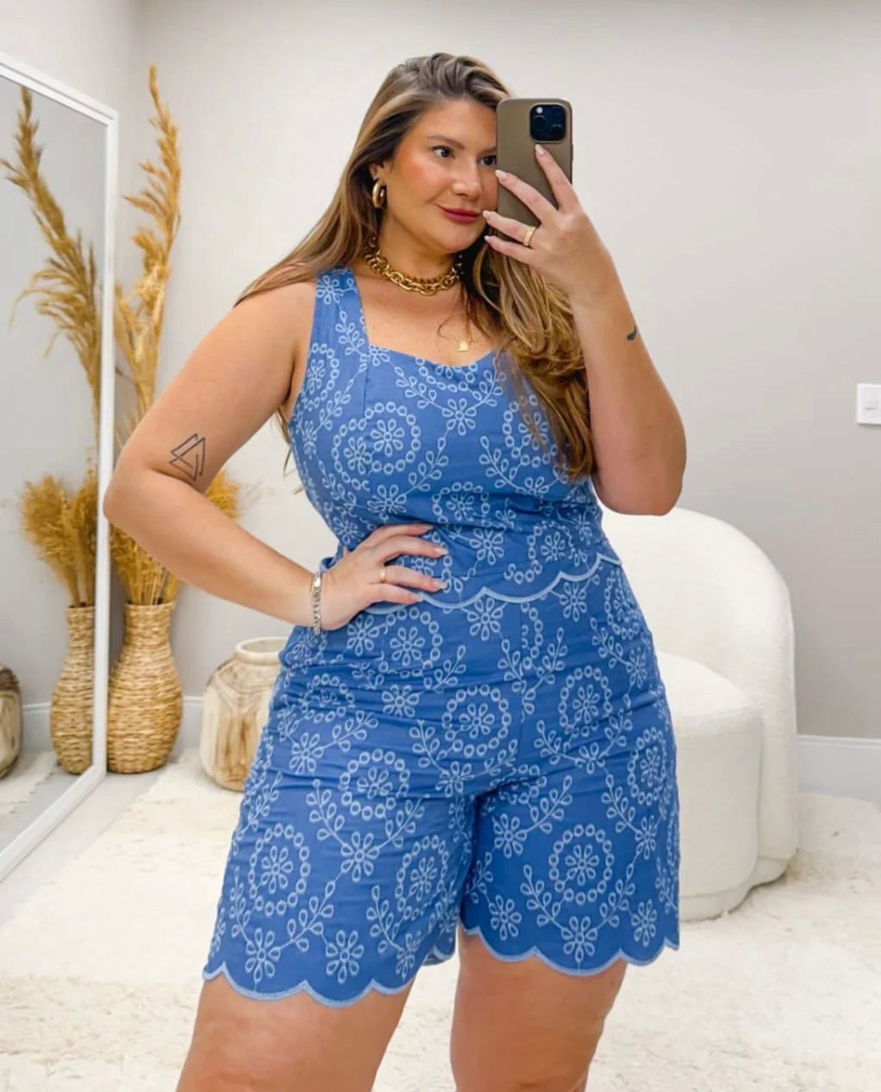 Conjunto Bermuda e Blusinha Blue